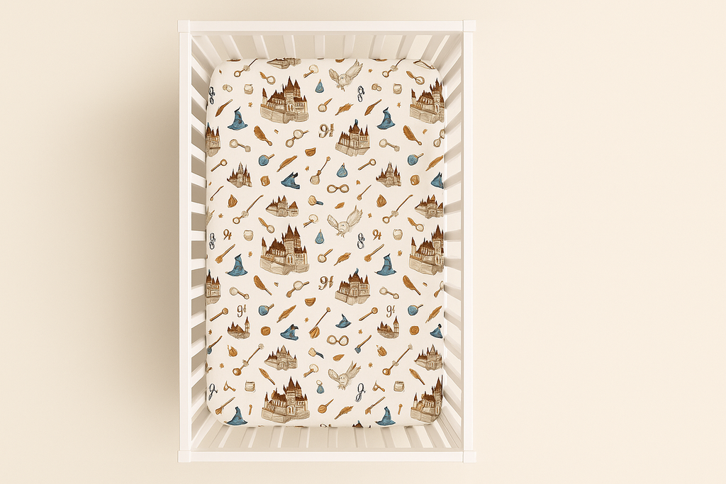 Harry Potter Temalı Kişiye Özel Lastikli Çarşaf | %100 Pamuklu | La Lumiere Bebe Maison