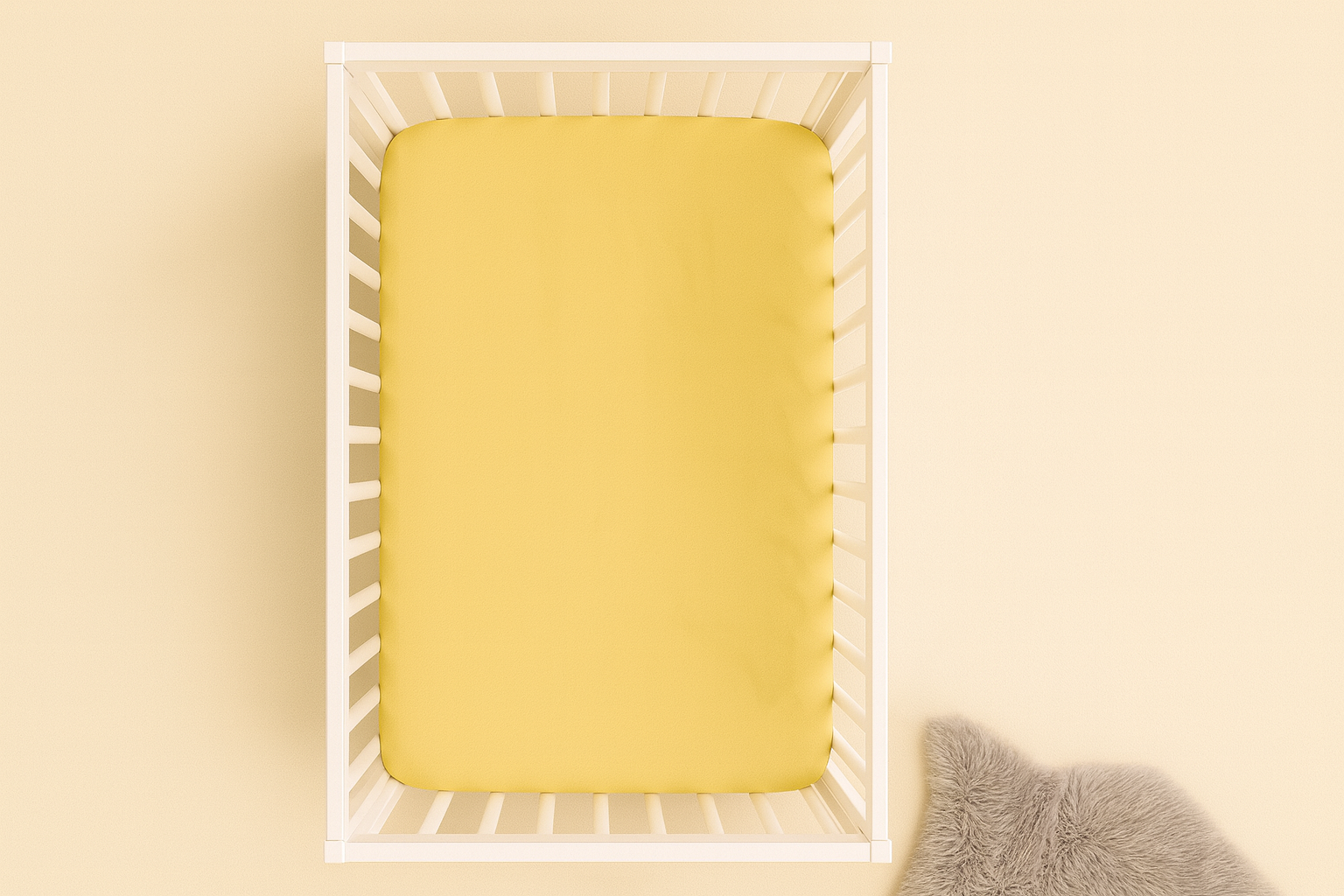 Sarı Lastiksiz Çarşaf | %100 Pamuk Bebek ve Tek Kişilik Yatak Çarşafı