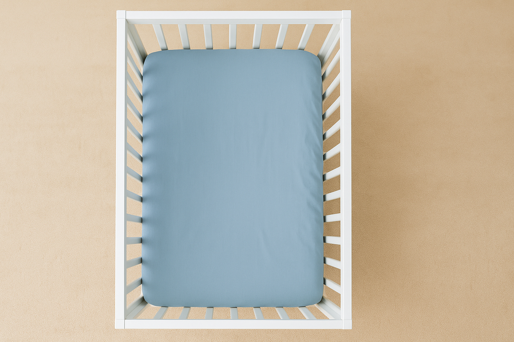 Blue Personalized Fitted Sheet | 100% Cotton | La Lumiere Bebe Maison