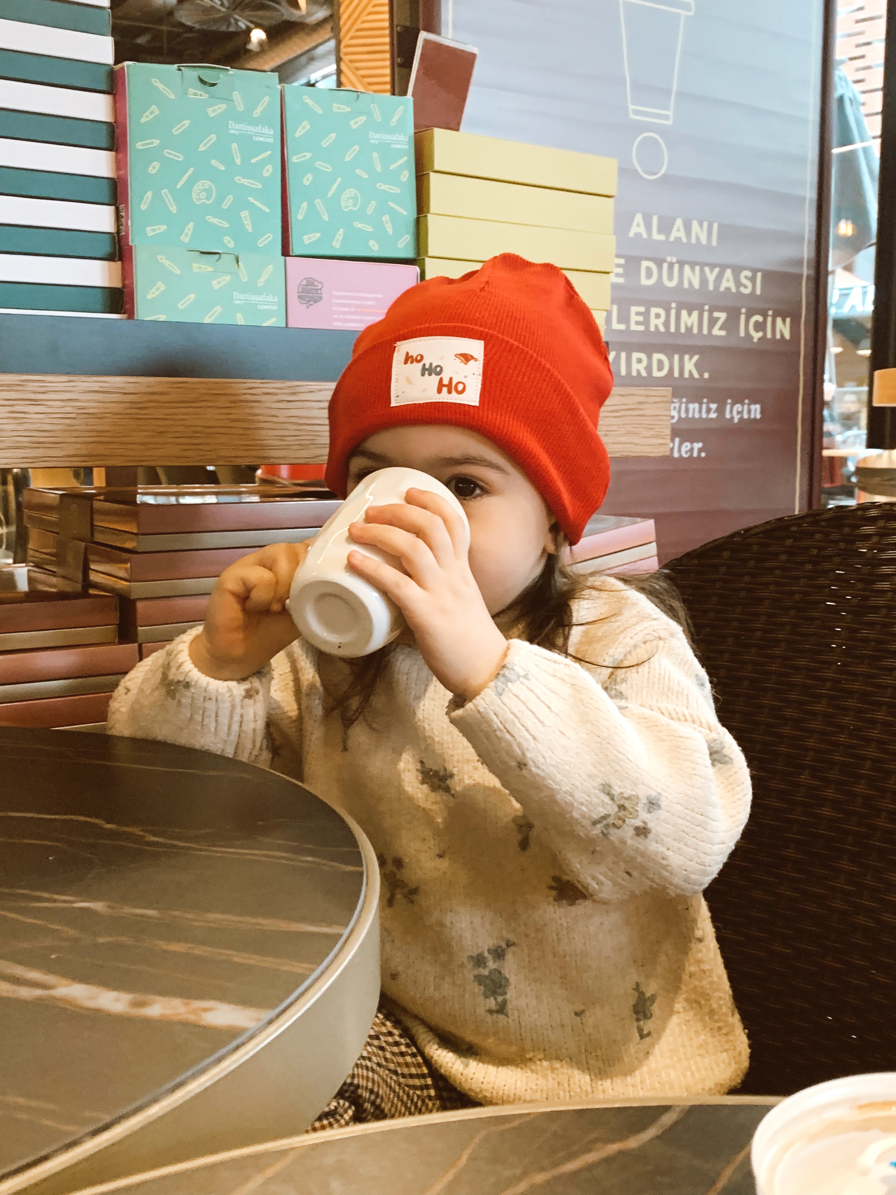 طقم وشاح وقبعة لا لوميير هو هو هو | طقم شتوي للأطفال والرضع