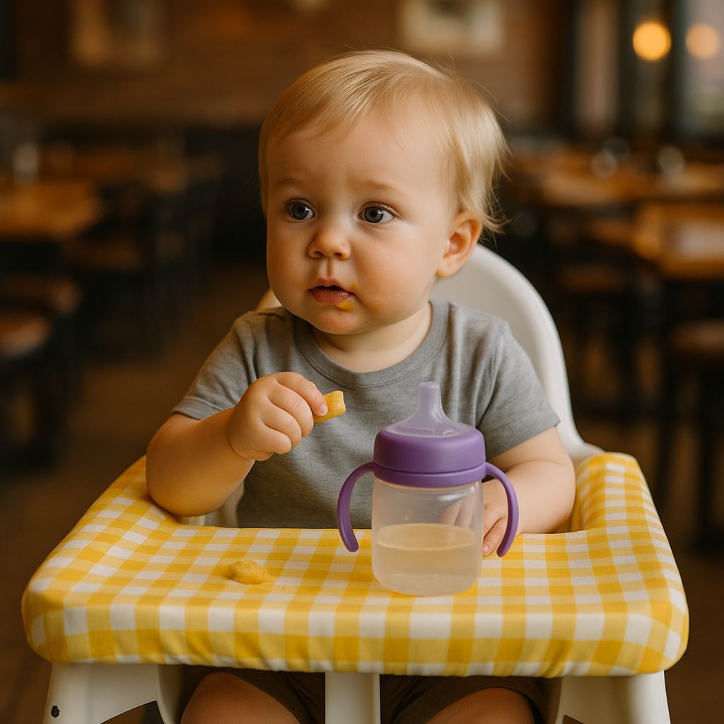 غطاء كرسي الطعام لا لوميير - أصفر