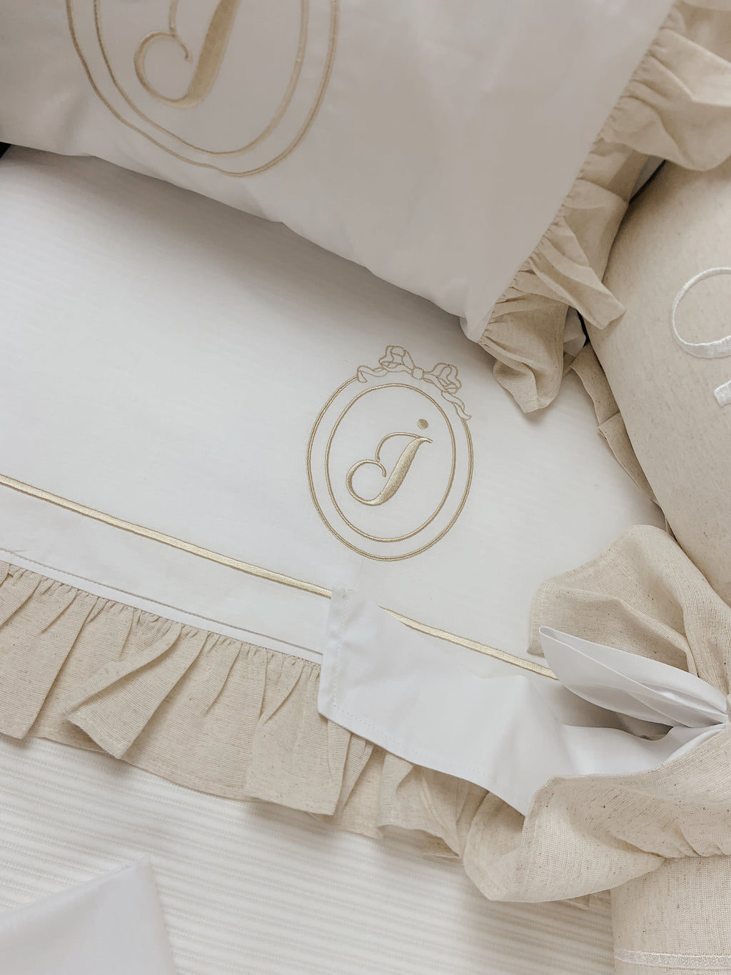 Luxury Perle Linen Quilted Bedding Set