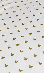 Gold Mickey Kişiye Özel Lastikli Çarşaf | %100 Pamuklu | La Lumiere Bebe Maison