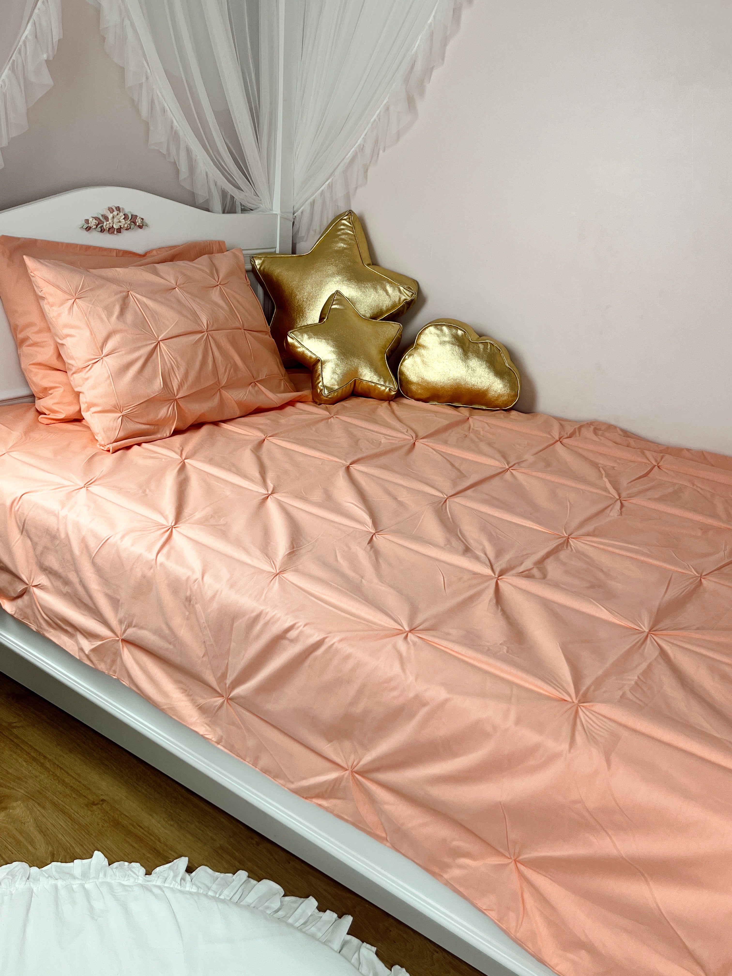 Soft Bloom Duvet Cover Set - Pastel Salmon (Peach)