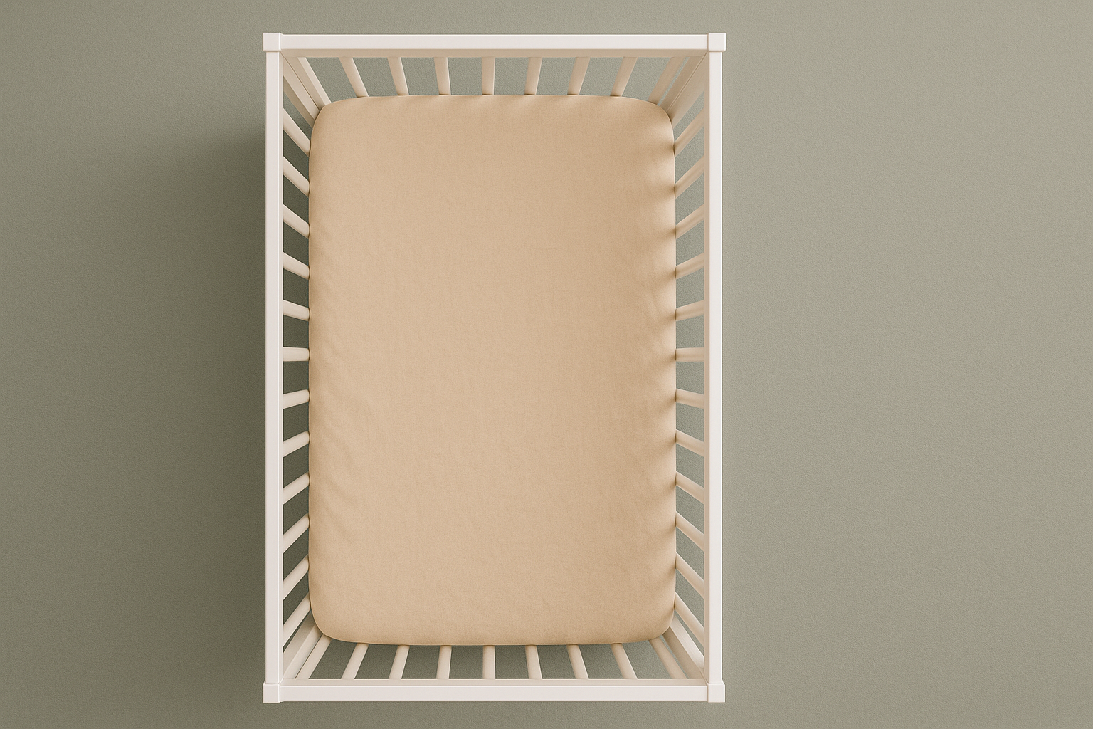 Beige Custom Fitted Sheet | 100% Cotton | La Lumiere Bebe Maison