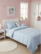 Soft Bloom Nevresim Takımı - Buz Mavisi