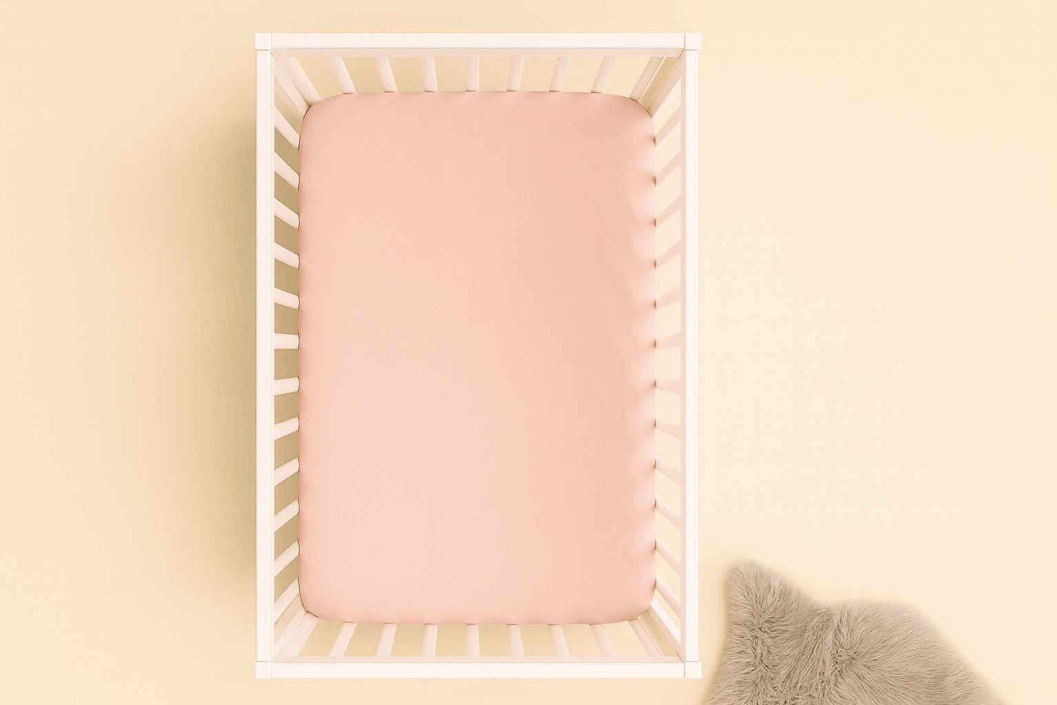 Salmon Custom Fitted Sheet | 100% Cotton | La Lumiere Bebe Maison