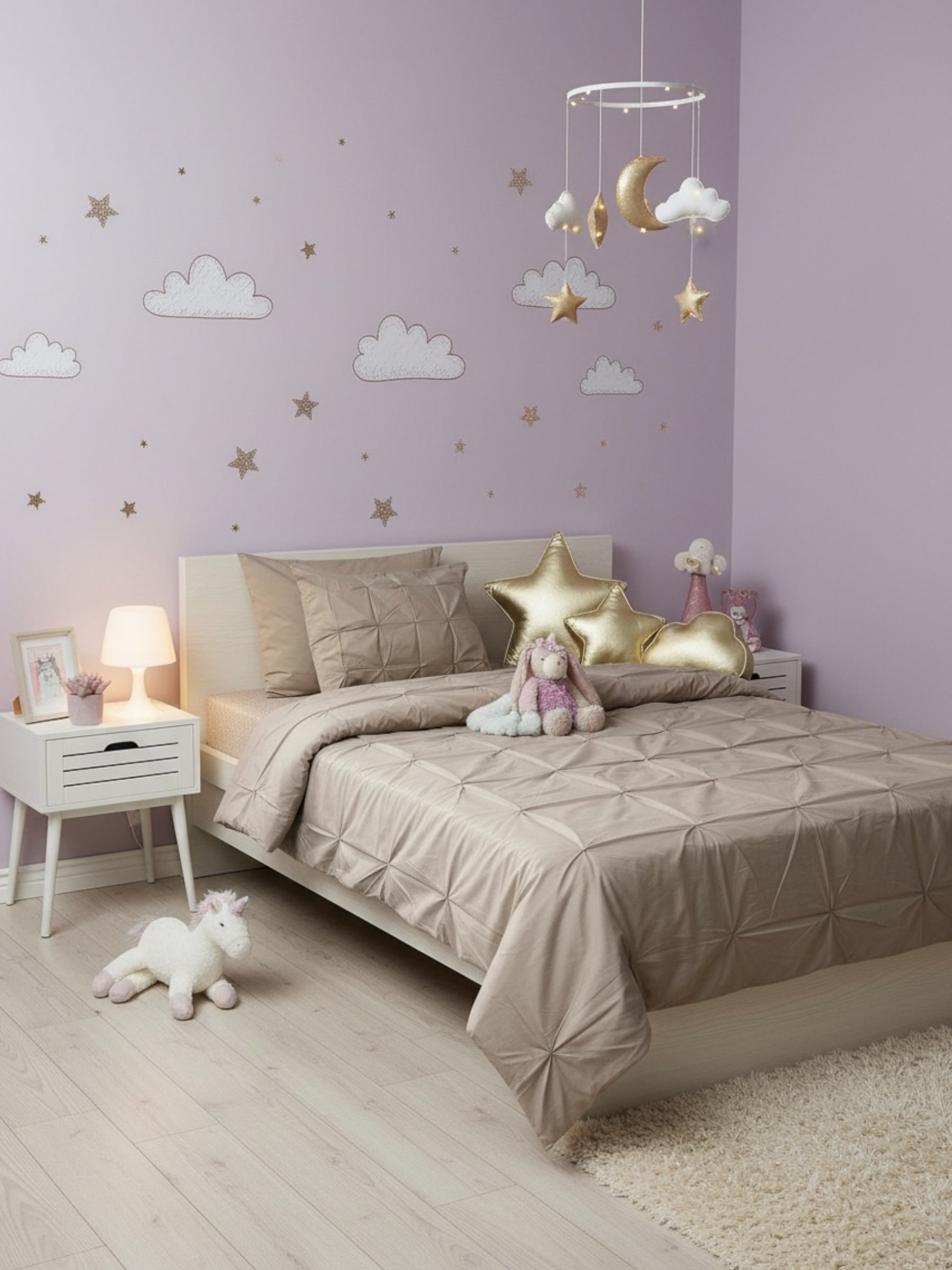 Soft Bloom Duvet Cover Set - Warm Sand