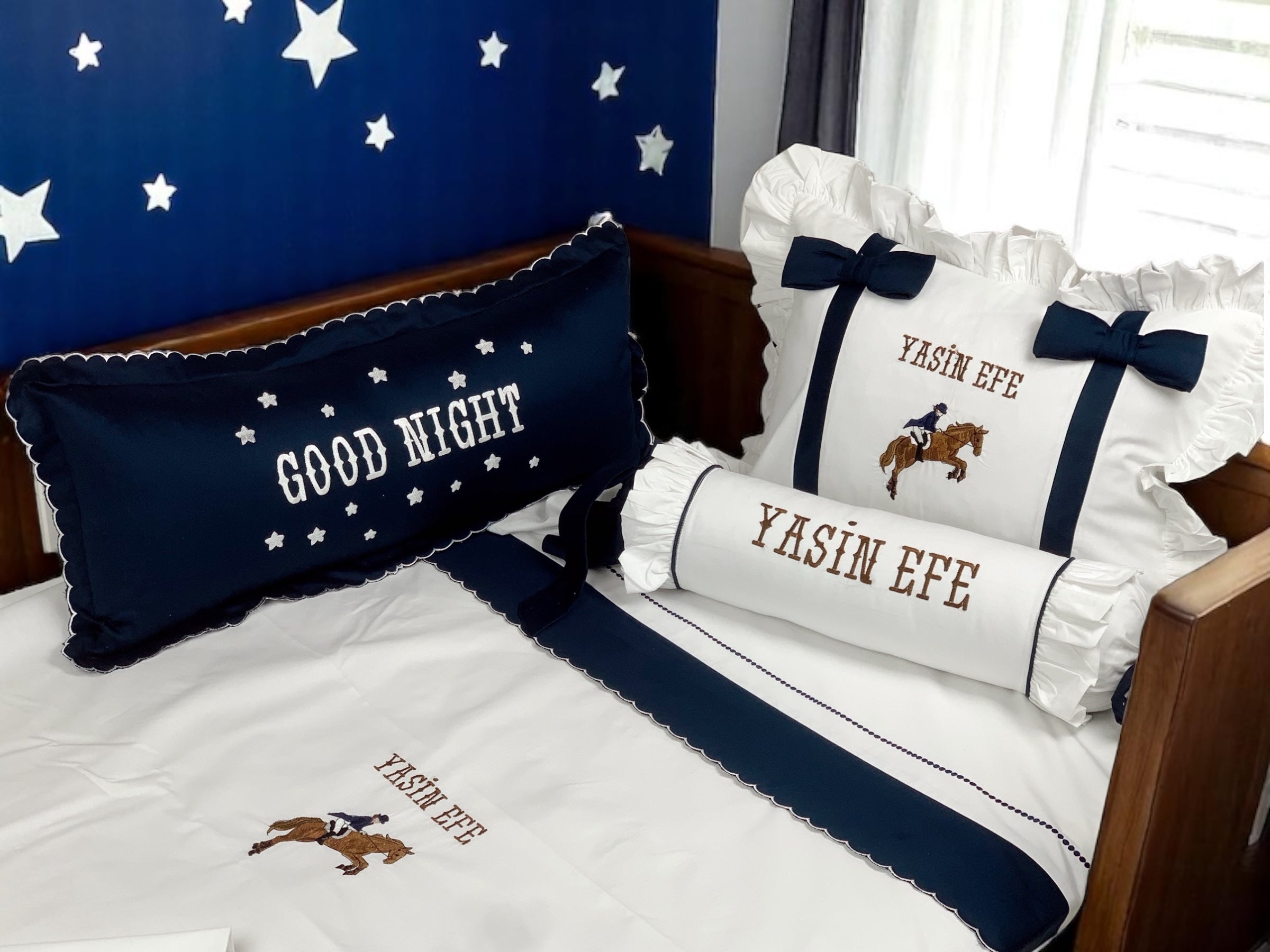 مجموعة غطاء لحاف Nuit du Cavalier الفاخرة