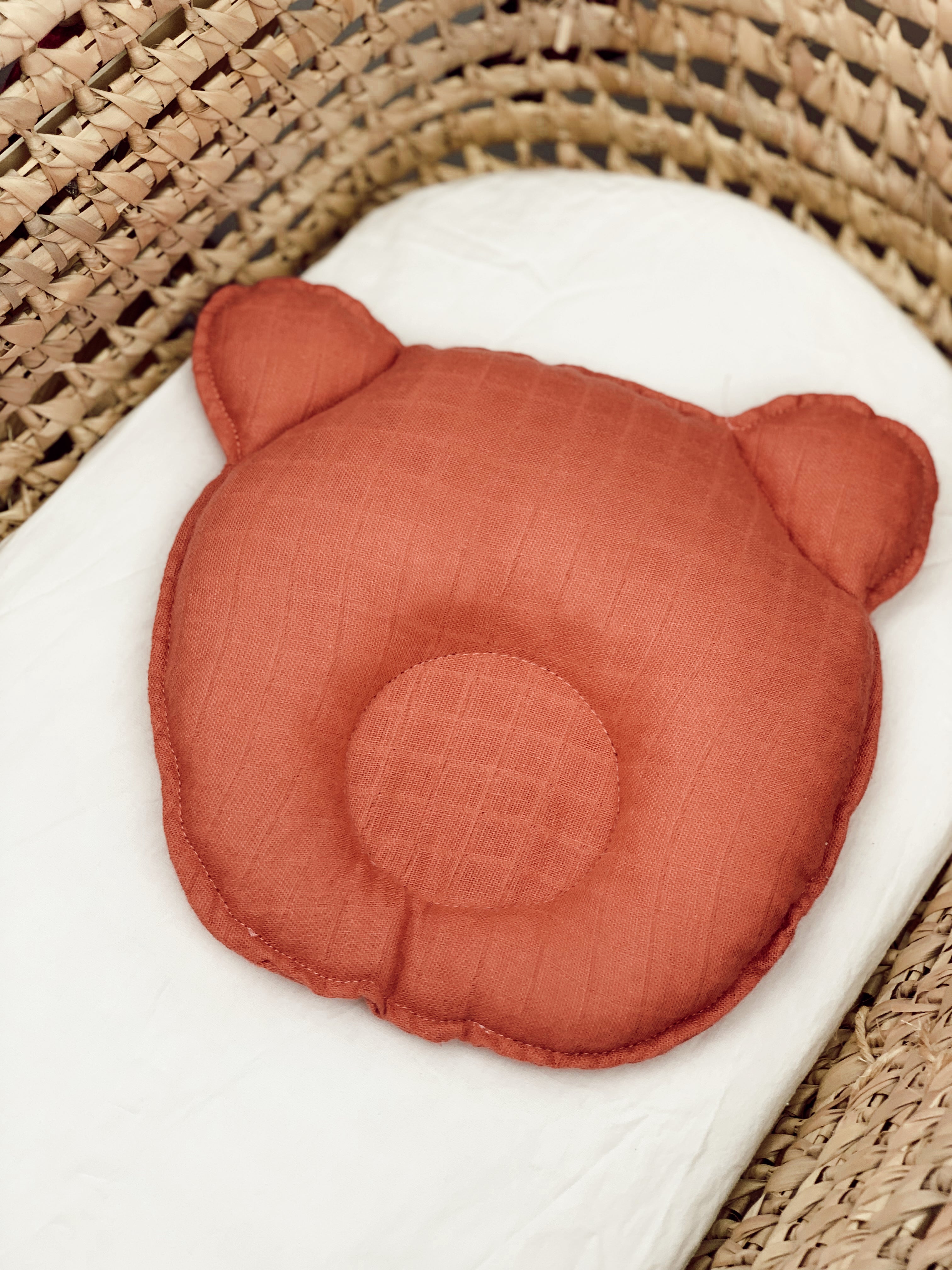 Tile-Shaped Muslin Head Shaping Pillow | 100% Cotton Ergonomic Baby Pillow