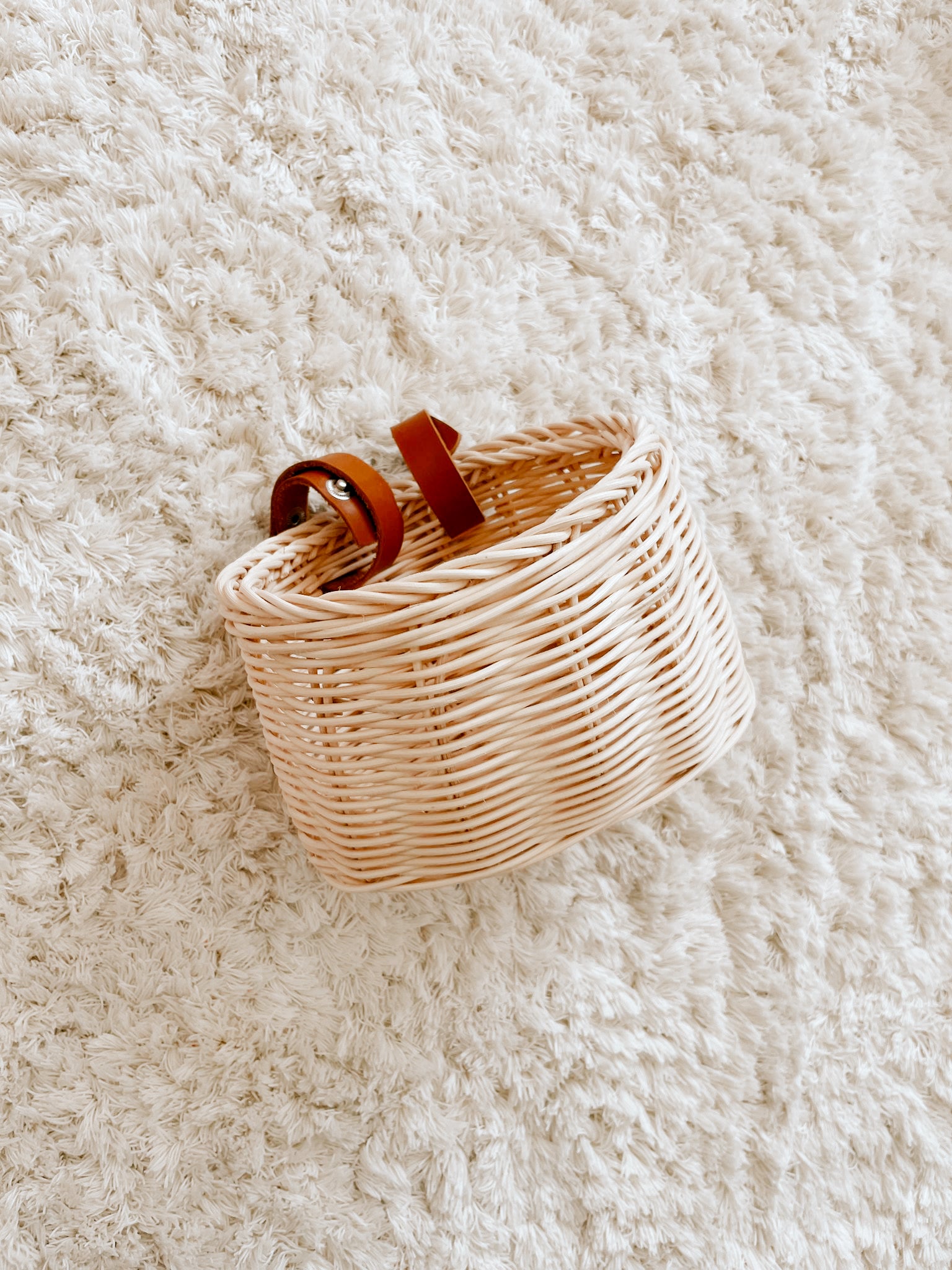 Natural Wicker Scooter Basket | Handmade Kids' Bicycle Basket